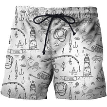 Load image into Gallery viewer, Fish 3 d printing Mens Swim Shorts Surf Wear Board Shorts 2018 Summer Swimsuit Boardshorts Trunks Short size s-6xl