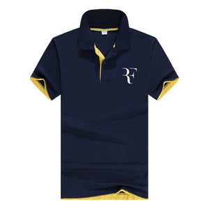 summer fashion Roger Federer perfect logo printed polo RF New men high –  ulernightmonkey